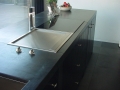 Blad zwart beton